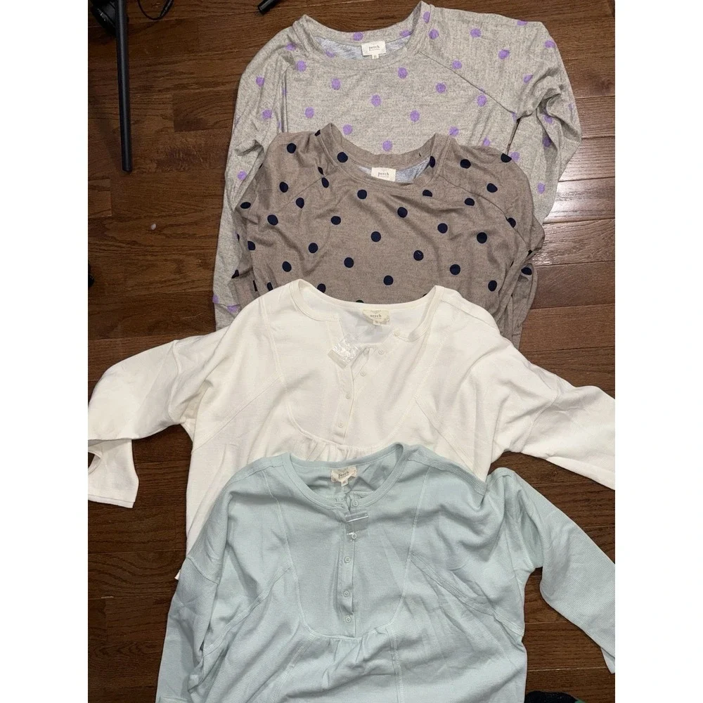 Perch By Blue Pepper Lot Of 4 Light Soft‎ Sweaters And Waffle Knit Size 2XL